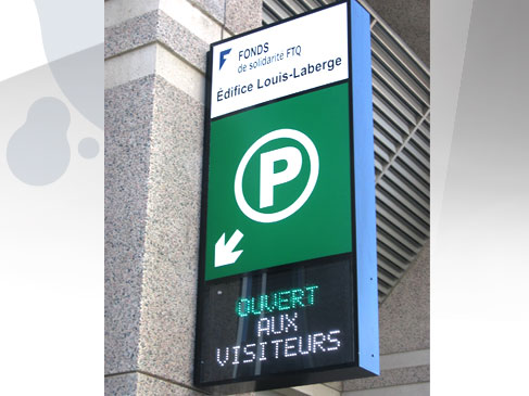 Groupe BLH, enseigne, signalisation, lettrage, design graphique, borne, mobilier urbain, lutrin