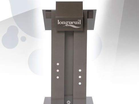 Groupe BLH, enseigne, signalisation, lettrage, design graphique, borne, mobilier urbain, lutrin